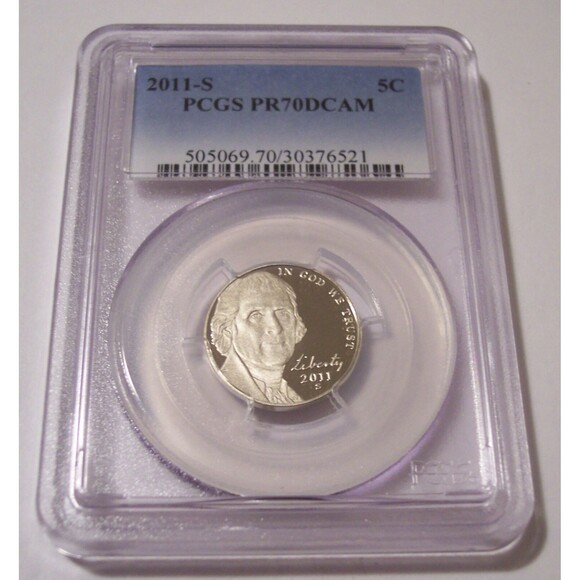 2011 S Jefferson Nickel Proof PR70 DCAM PCGS - Picture 1 of 2